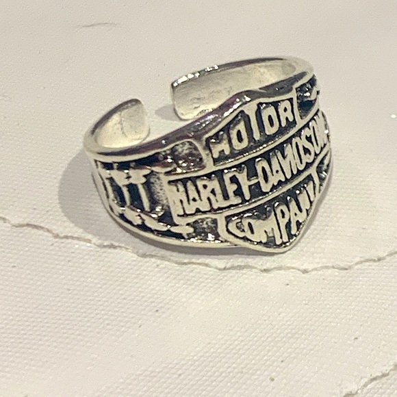 HARLEY DAVIDSON motorcycle company silver tone unisex ring - Picture 5 of 11